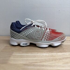 FootJoy Hyperflex Soft Spike Golf Shoes Mens Size 9 M Red White Blue 51033